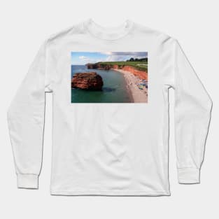 Ladram Bay Jurassic Coast Devon England Long Sleeve T-Shirt